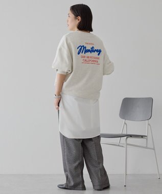 AMERICAN HOLIC サガラ刺繍裏毛プルオーバー Gray Mixture