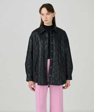 GRACE CONTINENTAL オーバーサイズキルトジャケット ブラック