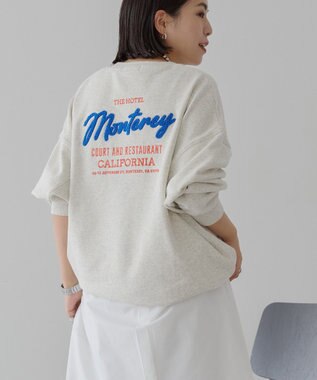 AMERICAN HOLIC サガラ刺繍裏毛プルオーバー Gray Mixture