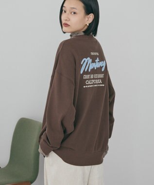 AMERICAN HOLIC サガラ刺繍裏毛プルオーバー Brown