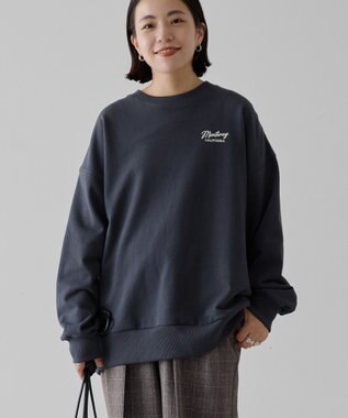 AMERICAN HOLIC サガラ刺繍裏毛プルオーバー Charcoal Gray