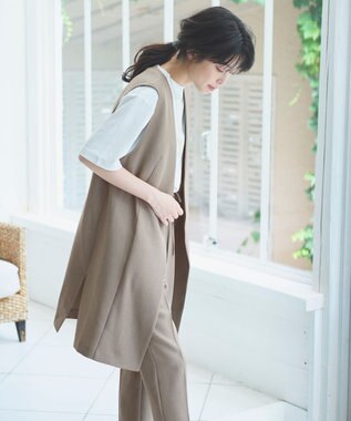 ANY 【洗濯機可能/セットアップ対応】イージケアスタイルアップジレ ライトモカ