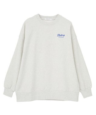 AMERICAN HOLIC サガラ刺繍裏毛プルオーバー Gray Mixture