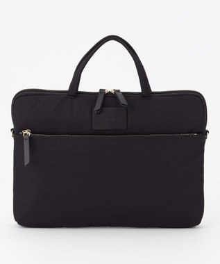 J.PRESS LADIES 【WEB限定・PC収納可・2way】ナイロン ショルダー付き PCケース ブラック系