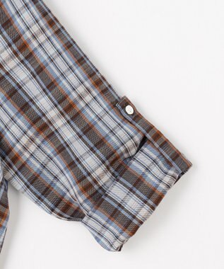 J.PRESS LADIES S 【一枚で着映え】リネンVisマドラス チェック シャツ ブラウス ブラウンチェック系