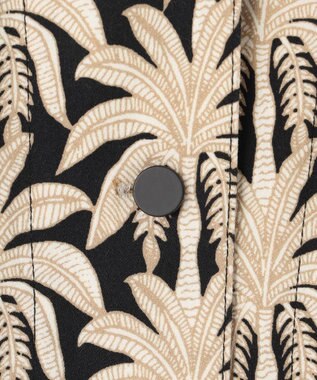 GRACE CONTINENTAL パームモチーフシャツワンピース ブラック