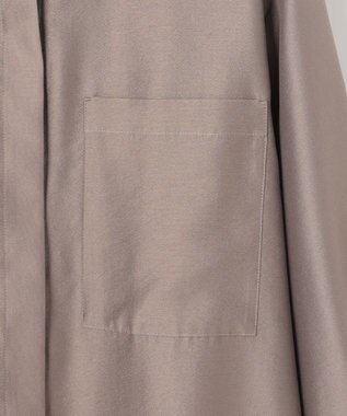 自由区 L シャイニーオーガンジーシアー シャツ カーキ