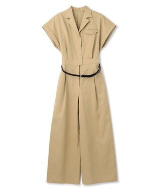 uncrave 【手洗い可】ライト チノ ベルト付き オールインワン（uncrave WHITE） サンドベージュ