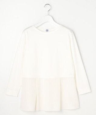 J.PRESS LADIES 【WEB限定カラーあり】レイヤードフレア カットソー ホワイト系