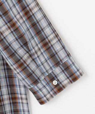 J.PRESS LADIES S 【一枚で着映え】リネンVisマドラス チェック シャツ ブラウス ブラウンチェック系