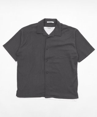 WEGO アンサンブルサッカーシャツ(SS) ブラック中濃色