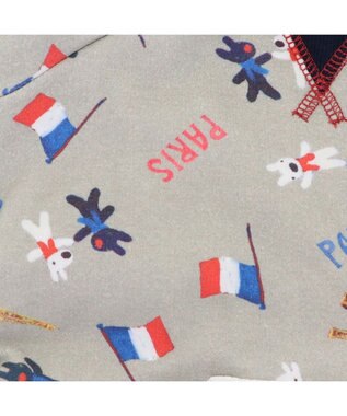 PET PARADISE リサとガスパール ロンパース 《パリ柄》 小型犬 グレー