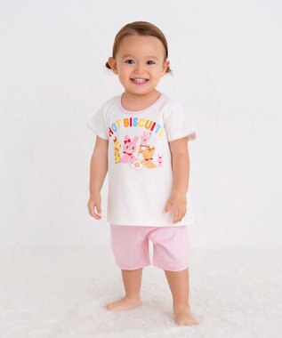 MIKI HOUSE HOT BISCUITS 【80-120cm】 キャビット ルームウェア 上下セット 白