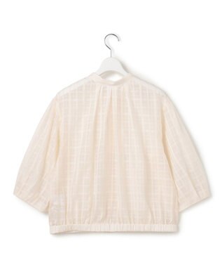 23区 【先行予約】シャドーシアーチェック 2WAY ブラウス アイボリー系