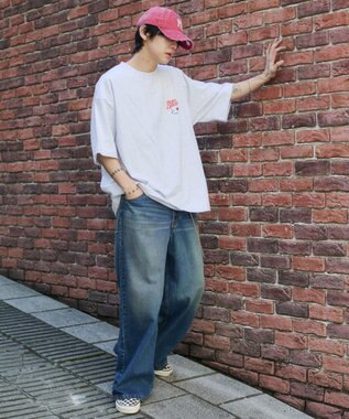 WEGO 【SMLサイズ展開】別注BENDAVISグラフィックT（SS） アッシュグレー