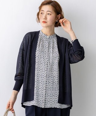 23区 【先行予約】シャイニーシアー フロントオープン カーディガン