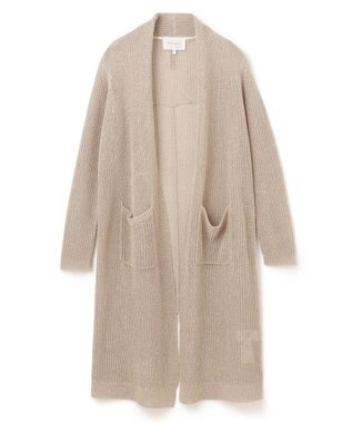 BEIGE， OPTICAL / ロングカーディガン Flax