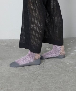 TRICOTE バイカラーファーソックス 72PINK