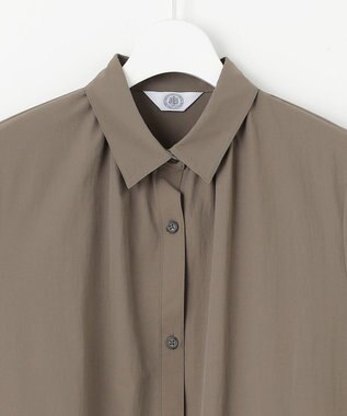 J.PRESS LADIES S 【洗える】RENUソフトタイプライター シャツ ワンピース モカ系