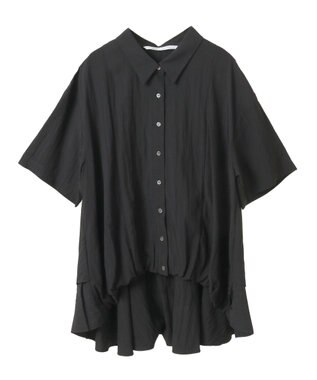 YECCA VECCA 【接触冷感】裾バルーン切替デザインヘムシャツ Khaki