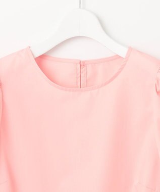 Feroux 【洗える】袖フリルチュニック ブラウス ピンク系