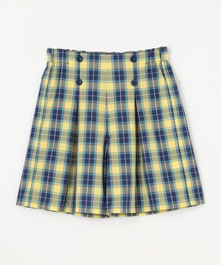 組曲 KIDS 【150-160㎝】チェック ショートパンツ イエロー系5