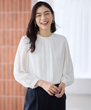 ANY L プリーツブラウス