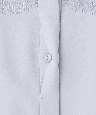 ANY SIS 【洗える】ヨークレース ブラウス ライトブルー