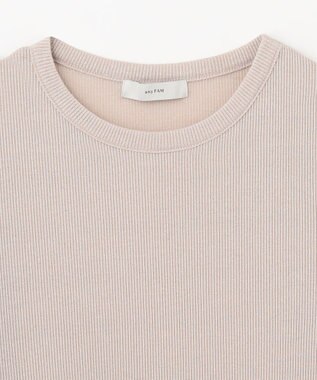 ANY L 【洗濯機可】ラメテレコTシャツ ベージュラメ