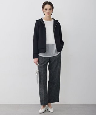 ICB 【WEB限定カラーあり】ソフトダンボール ジップアップ フーディ ブラック