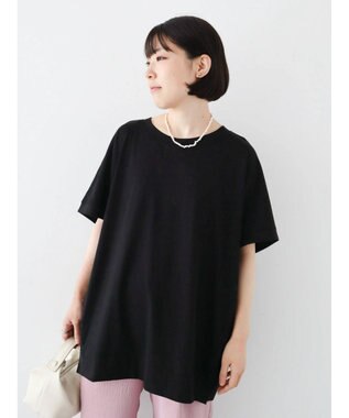 Green Parks フレンチスリーブ脇ドッキングカットプルオーバー Black