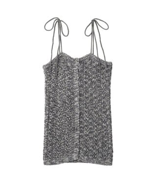 earth music&ecology 【予約】透かし編みニットキャミビスチェ グレー