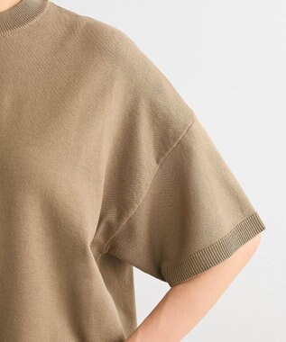 Green Parks ・ＡＮＤＳＥＡＲＣＨ　ニット５分袖プルオーバー Khaki