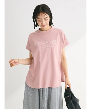 Green Parks 汗染み防止フレンチスリーブロゴＴシャツ Pink