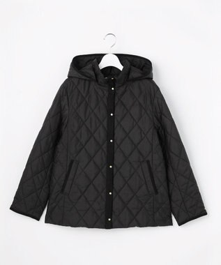 J.PRESS LADIES L 【WEB限定カラーあり】コンパクトタフタキルティング フーデッド コート 【WEB限定】ブラック系