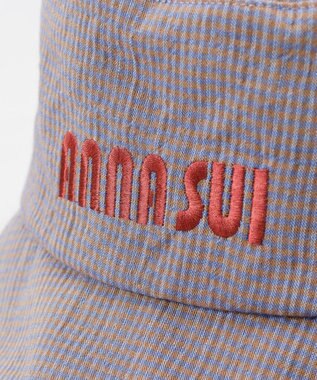 AURORA 【 ANNA SUI（アナ スイ）】ネコ耳ロゴ刺しゅうクロッシェハット パープル