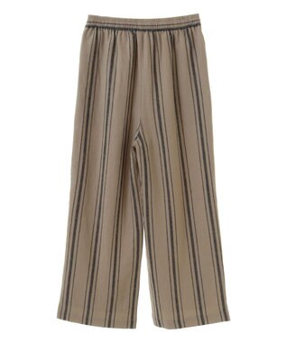 CRAFT STANDARD BOUTIQUE リネンレーヨンストライプイージーパンツ Stripe Beige