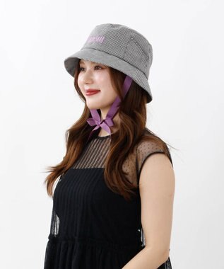 AURORA 【 ANNA SUI（アナ スイ）】ネコ耳ロゴ刺しゅうクロッシェハット ブラック