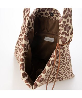 UNBILLION カシュカシュ cachecache / レオパードジャガードワンショルダートート ブラウン