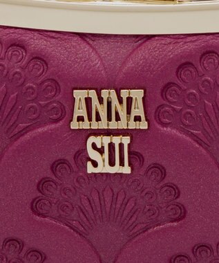 ANNA SUI ピーコック 二つ折り口金財布 ピンク