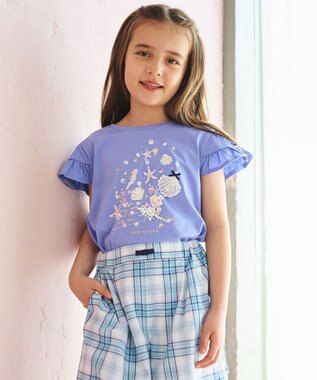 組曲 KIDS 【150-160㎝】 シーグロウフリルTシャツ