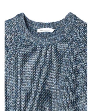 AMERICAN HOLIC Ｍｉｘヤーンラグランニットプルオーバー Blue