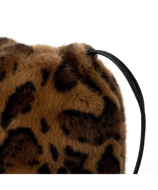 UNBILLION カシュカシュ cachecache / フリルショルダー付エコファー巾着バッグ レオ