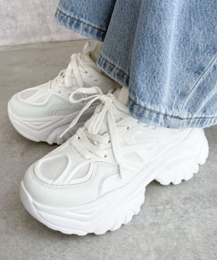 WEGO ラバーコンビ厚底スニーカー