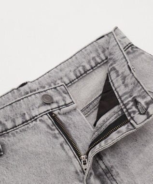 WEGO ロゴスタッズハーフパンツ グレー