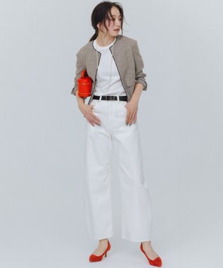 23区 【滝沢眞規子さん着用】ホールレス ベルト ダークブラウン系