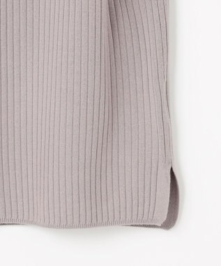 J.PRESS LADIES L 針抜きフライス リブ ボトルネック カットソー グレージュ系
