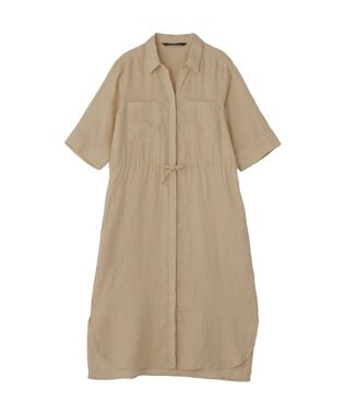 YECCA VECCA フレンチリネンドロストワンピース