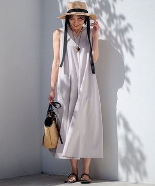 23区 【洗える】ALBINIコーコラン ノースリーブ ワンピース 【WEB限定】ライトグレー系