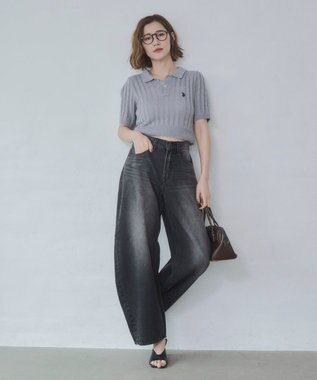 WEGO ワイドカーブデニムパンツ デニムブラックソノタ